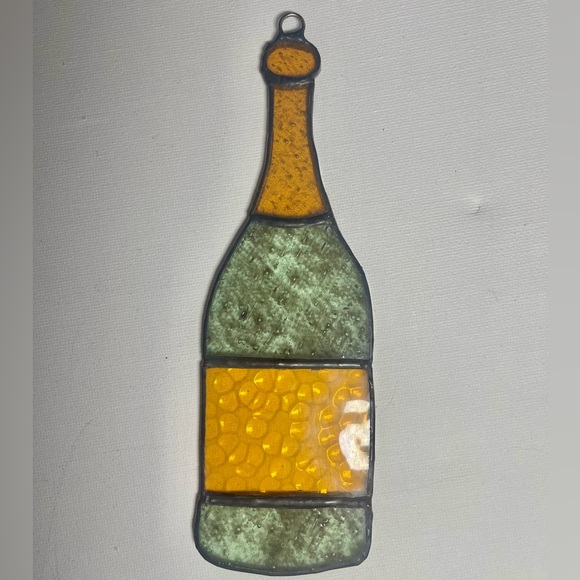 Stained glass champagne bottle - Picture 2 of 7